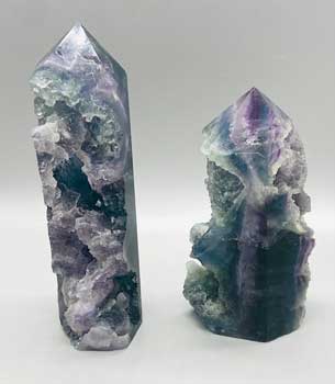 1.2-1.7# Fluorite, Natural 1 Side Obelisk
