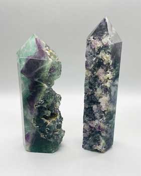1.7-2.5# Fluorite, Natural 1 Side Obelisk