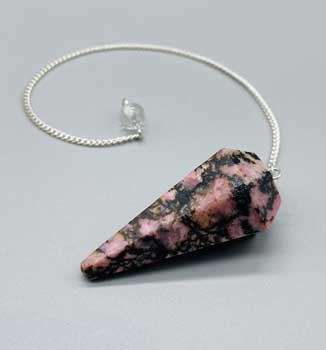 6-sided Rhodonite Pendulum