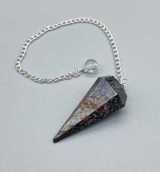 6-sided Hematite Pendulum