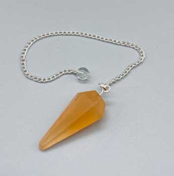 6-sided Orange Selenite Pendulum