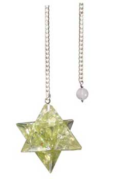Merkabah Peridot Orgone Pendulum