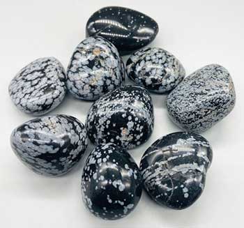 1 Lb Snowfake Obsidian Tumbled Stones