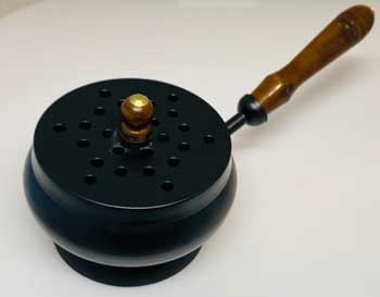 Metal Burner W- Wooden Handle