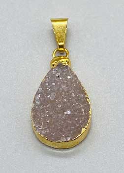 Amethyst Teardrop Gold Plated Pendant