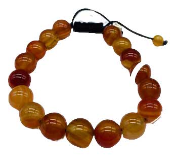 10mm Agate, Red Bracelet