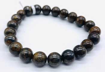 8mm Axinite- Bronzite Bracelet