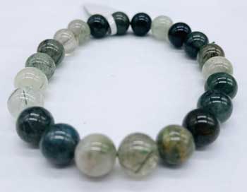 8mm Green Rutile Bracelet
