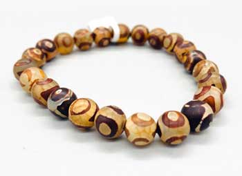 8mm Agate, Tibetan Bracelet