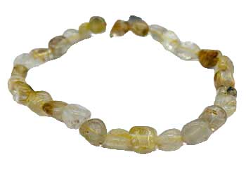 Gold Rutilated Quartz Bracelet