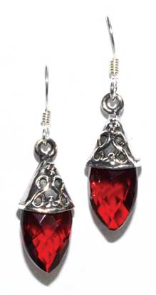 Teardrop Garnet Earrings