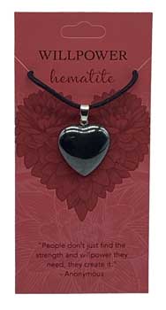 Willpower Hematite Heart