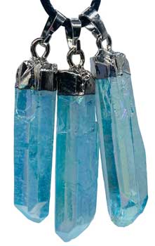 (set Of 3) Crystal Aqua Aura