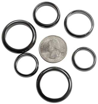 6mm Rounded Hematite Rings (50-bag)