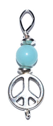 Peace Pendant With Amazonite Bead