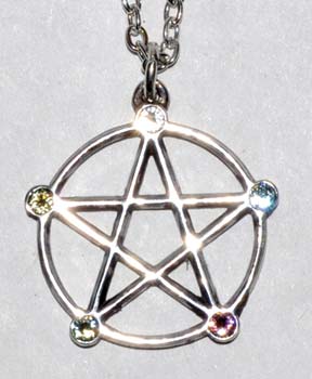 1" Wiccan Elemental Pentagram