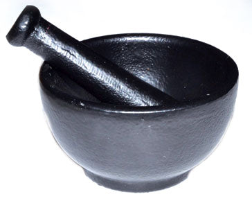 3 1-2" Cast Iron Mortar And Pestle Set