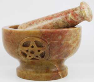 3 Pentagram  Mortar And Pestle Set