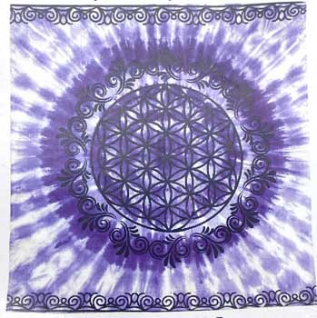 36" X 36" Flower Of Life Altar Cloth