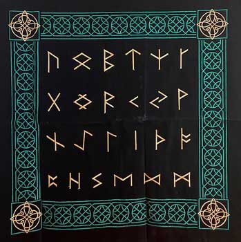 32" X 32" Norse Runes Altar Cloth