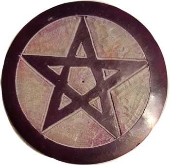 5.75" Brass Pentagram Altar Tile