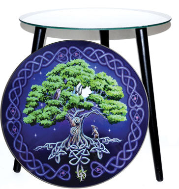 15 1-2" Dia Tree Of Life Glass Altar Table