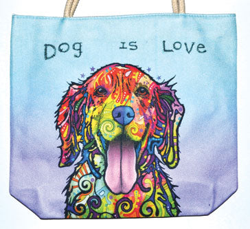 14" X 16" Dog Jute Tote Bag