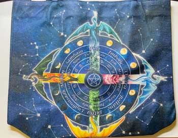 14" X 16" Dragon Calendar Jute Tote Bag