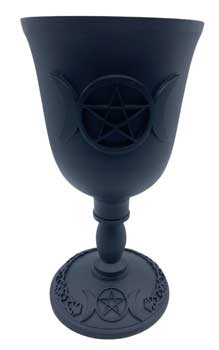 7 5-8" Triple Moon & Pentagram Chalice