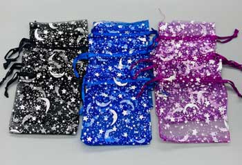 12 Pk 3" X 4" Mixed Organza Pouch