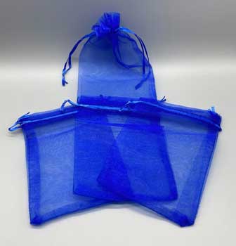 100 Pack 4" X 6" Blue Organza Bag
