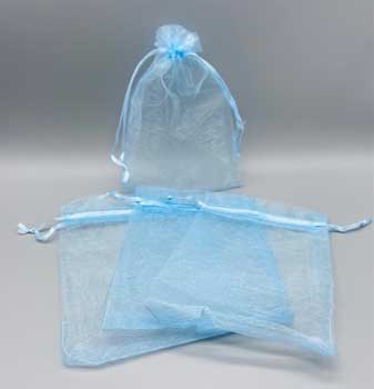 100 Pack 4" X 6" Sea Blue Organza Bag