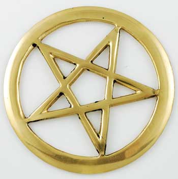Brass Cut-out Pentagram 3"