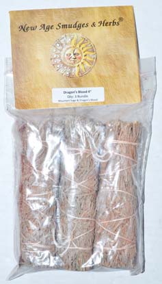 Mountain Sage Dragon's Blood Sage Smudge Stick 3-pack 4"