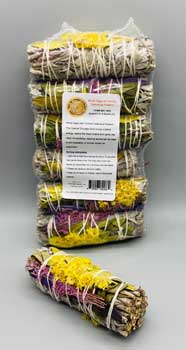 6 Pk 4" White Sage W- Calendula Flower