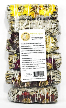 6 Pk 4" White Sage W- Flower