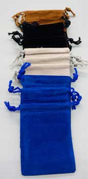 12 Pk 3" X 4" Mixed Velvet Pouch