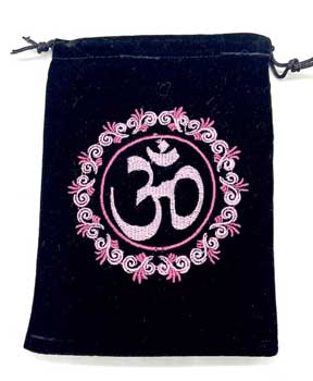 (set Of 10) 5"x 7" Om Black Velveteen Bag