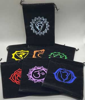 (set Of 7) 5"x 7" Charka Black Velveteen Bag