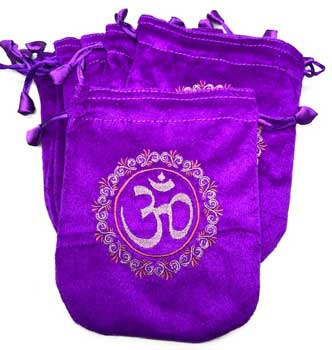 (set Of 10) 6"x 8" Purple Velveteen Bag