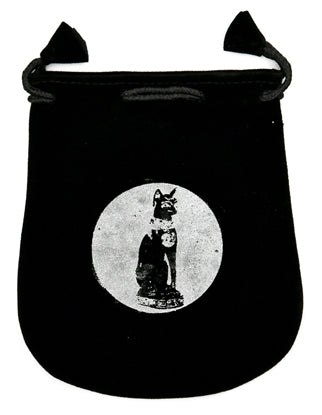 Cat Velveteen Black Bag  5"
