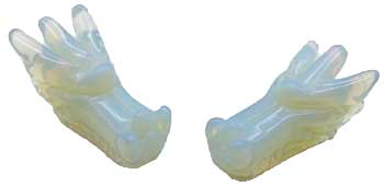 (set Of 2) 1 3-4" Dragon's Head Opalite