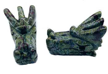 (set Of 2) 1 3-4" Dragon's Head Jasper, Dragon Blood