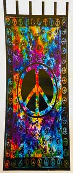 44"x88" Peace Sign Curtain