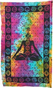 Seven Chakra Tapestry 54" X 86"