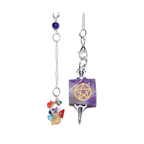 Amethyst Chakra Pentagram Pendulum - Nakhti By Kali J.N.S