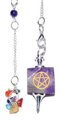 Amethyst Chakra Pentagram Pendulum - Nakhti By Kali J.N.S