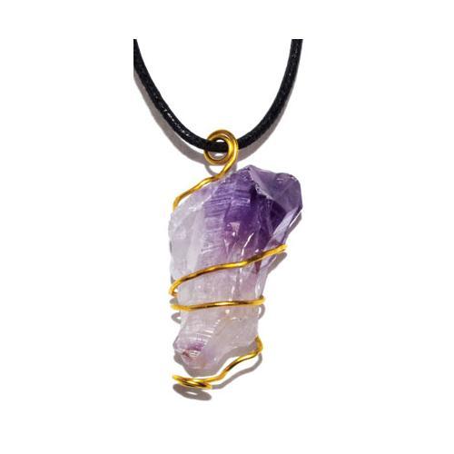 Amethyst Wire Wrapped Pendant - Nakhti By Kali J.N.S