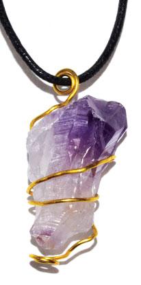 Amethyst Wire Wrapped Pendant - Nakhti By Kali J.N.S