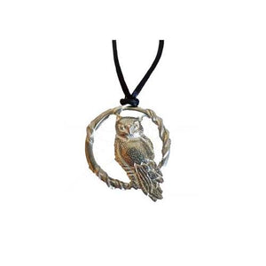 Owl In Circle Amulet